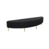 Bridgette Black Queen Velvet Bench