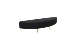 Bridgette Black Queen Velvet Bench
