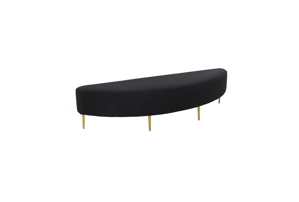 Bridgette Black Queen Velvet Bench 1 Bridgette Black Queen Velvet Bench