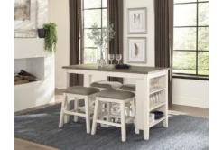 Fideo White 60" Counter Height Table 11 Fideo White 60" Counter Height Table -Home Furniture 304387 white wood counter height table room 85