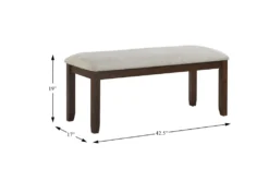 Zoey Bench -Home Furniture 304395 brown wood dining bench detail 44