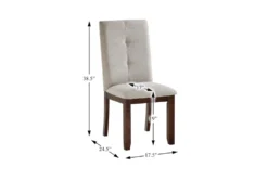 Zoey Side Chair Set Of 2 -Home Furniture 304396 brown wood dining chair detail 44