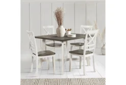 Leland 48" Dining Set For 4 -Home Furniture 304399 white wood dining set room 86