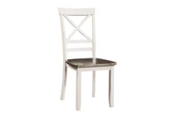 Leland 48" Dining Set For 4 -Home Furniture 304399 white wood dining set side 15