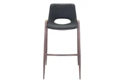 Modern Black Bar Stool Set Of 2 -Home Furniture 304446 black metal bar stool detail 45
