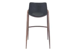 Modern Black Bar Stool Set Of 2 -Home Furniture 304446 black metal bar stool detail 46