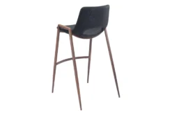 Modern Black Bar Stool Set Of 2 -Home Furniture 304446 black metal bar stool detail 47