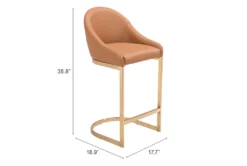 Contemporary Tan Counter Stool -Home Furniture 304459 beige metal dining chair detail 50