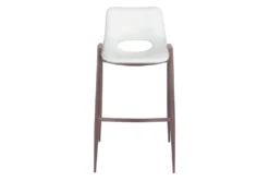 Modern White Bar Stool Set Of 2 -Home Furniture 304466 white metal bar stool detail 45