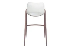 Modern White Bar Stool Set Of 2 -Home Furniture 304466 white metal bar stool detail 46