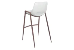 Modern White Bar Stool Set Of 2 -Home Furniture 304466 white metal bar stool detail 47