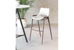 Modern White Bar Stool Set Of 2 -Home Furniture 304466 white metal bar stool room 85
