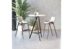 Modern White Bar Stool Set Of 2 -Home Furniture 304466 white metal bar stool room 86