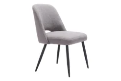 Modern Grey Dining Chair Set Of 2 -Home Furniture 304478 grey metal dining chair detail 45