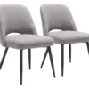 Modern Grey Dining Chair Set Of 2