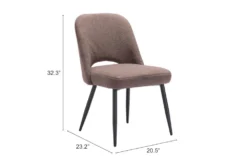 Modern Brown Dining Chair Set Of 2 -Home Furniture 304479 brown metal dining chair detail 52