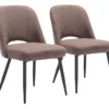 Modern Brown Dining Chair Set Of 2