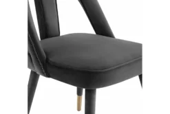 Terra Dark Grey Velvet Dining Chair -Home Furniture 304645 grey fabric dining chair detail 44
