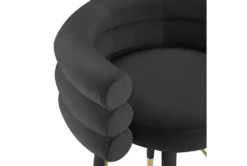 Brigitte Black Velvet Barstool -Home Furniture 304663 black fabric bar stool detail 44