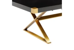 Adeline Black Lacquer 95" Dining Table -Home Furniture 304675 black wood dining table detail 44