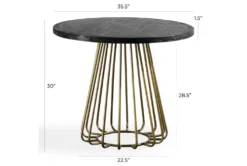 Hart Pine 35" Dining Table -Home Furniture 304696 black metal dining table detail 46