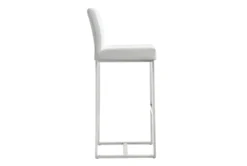 Mark White Stainless Steel Barstool Set Of 2 -Home Furniture 304736 white fabric bar stool side 14