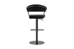 Cam Black On Black Adjustable Steel Barstool -Home Furniture 304768 black fabric bar stool back 82