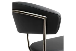 Cam Black On Black Adjustable Steel Barstool -Home Furniture 304768 black fabric bar stool detail 48