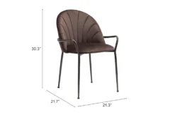 Kevin Dark Brown Dining Chair 19 Kevin Dark Brown Dining Chair -Home Furniture 304858 metal detail 52