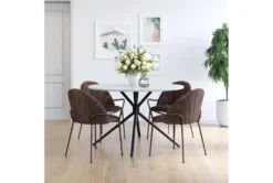 Kevin Dark Brown Dining Chair 21 Kevin Dark Brown Dining Chair -Home Furniture 304858 metal room 86