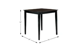Marcel Black 36" Counter Set For 4 -Home Furniture 304897 black wood counter height set detail 45 1