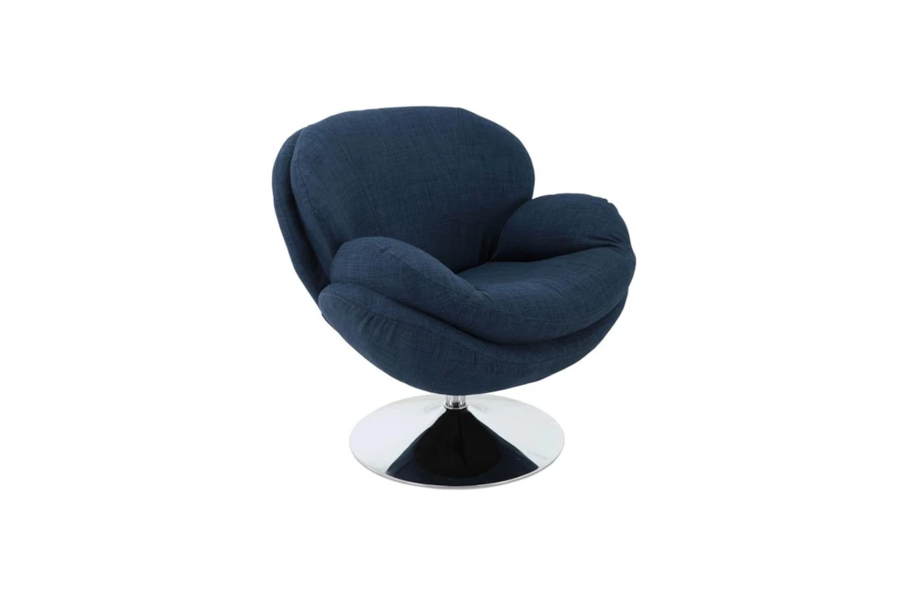 Zuma Blue Swivel Barrel Chair 1 Zuma Blue Swivel Barrel Chair