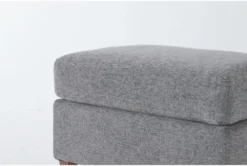 Santana Graphite Ottoman -Home Furniture 305185 grey fabric ottoman detail 44