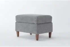 Santana Graphite Ottoman -Home Furniture 305185 grey fabric ottoman side 19