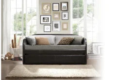 Wichfield Black Twin Daybed With Trundle -Home Furniture 305491 black fabric daybed room 85