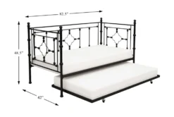 Juliette Twin Metal Daybed With Trundle -Home Furniture 305503 black metal daybed detail 44