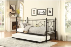 Juliette Twin Metal Daybed With Trundle -Home Furniture 305503 black metal daybed room 86