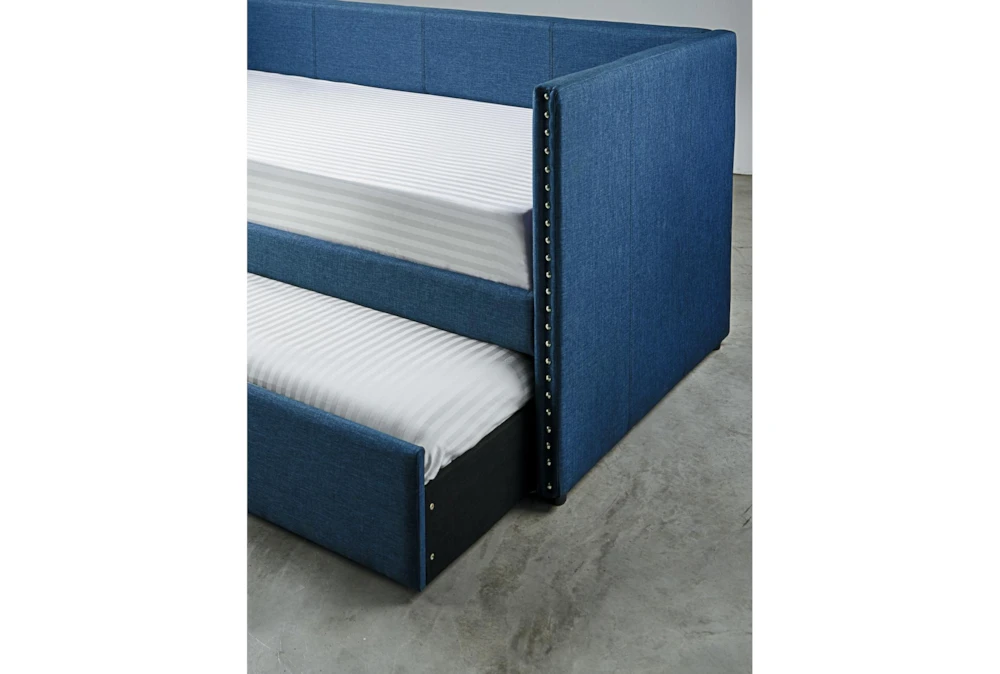 Tulney Blue Twin Upholstered Daybed With Trundle 9 Tulney Blue Twin Upholstered Daybed With Trundle - Image 9