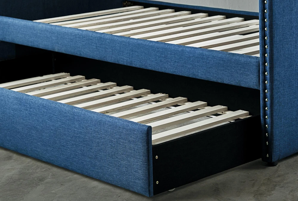 Tulney Blue Twin Upholstered Daybed With Trundle 10 Tulney Blue Twin Upholstered Daybed With Trundle - Image 10