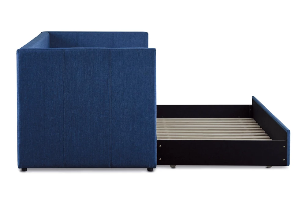 Tulney Blue Twin Upholstered Daybed With Trundle 5 Tulney Blue Twin Upholstered Daybed With Trundle - Image 5