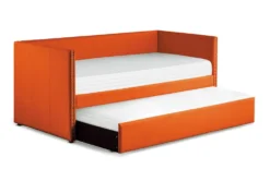 Tulney Orange Twin Upholstered Daybed With Trundle 13 Tulney Orange Twin Upholstered Daybed With Trundle -Home Furniture 305518 orange fabric daybed side 14