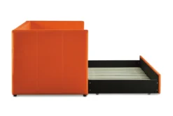 Tulney Orange Twin Upholstered Daybed With Trundle 15 Tulney Orange Twin Upholstered Daybed With Trundle -Home Furniture 305518 orange fabric daybed side 16