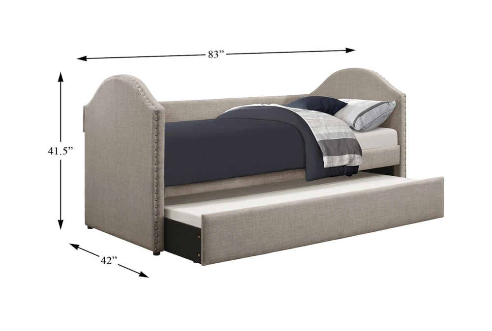 Grayson Twin Upholstered Daybed With Trundle 3 Grayson Twin Upholstered Daybed With Trundle - Image 3