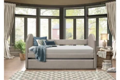 Grayson Twin Upholstered Daybed With Trundle 10 Grayson Twin Upholstered Daybed With Trundle -Home Furniture 305530 grey fabric daybed room 85
