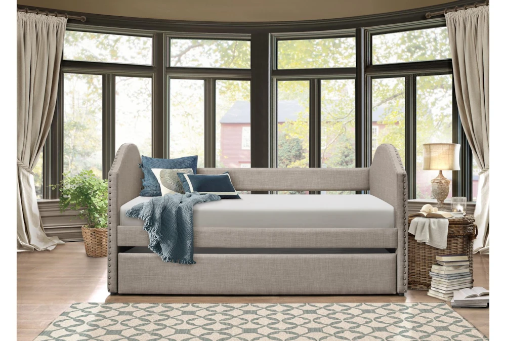 Grayson Twin Upholstered Daybed With Trundle 5 Grayson Twin Upholstered Daybed With Trundle - Image 5