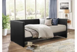 Marcelo Twin Daybed -Home Furniture 305538 black fabric daybed room 86