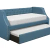 Adalie Blue Twin Upholstered Daybed With Trundle