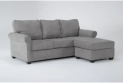 Athos Vintage 86" Queen Sleeper Sofa With Reversible Chaise