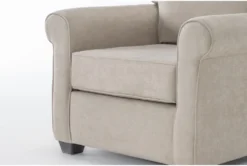 Athos Cream Chair -Home Furniture 305950 beige fabric chair detail 45