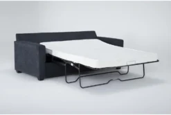 Aramis Midnight Blue 75" Full Sleeper Sofa 9 Aramis Midnight Blue 75" Full Sleeper Sofa -Home Furniture 305964 blue fabric sleeper side 19